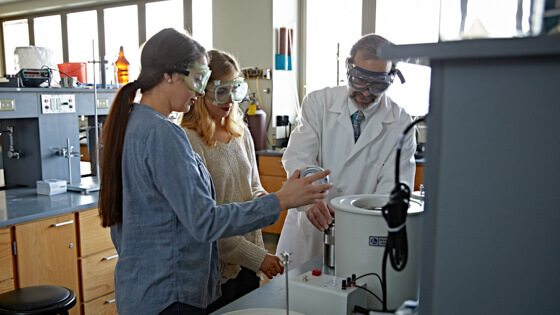 Studying chemistry with grant funds